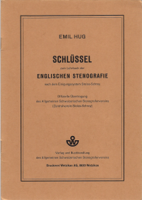 «Englische Stenografie» mit Schlüssel