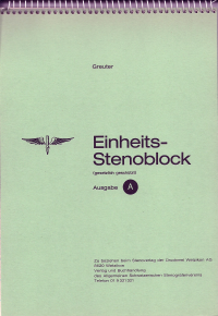 Greuter Stenoblock A: 7 mm, 3 Spalten