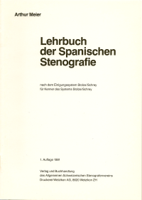 «Lehrbuch der spanischen Stenografie» mit Schlüssel