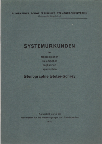 Systemurkunde der französischen, italienischen, englischen und spanischen Übertragungen
